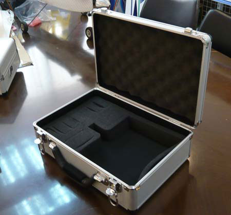 Silver Aluminum Transmitter Box Carrying Case 35cmx23cmx12cm