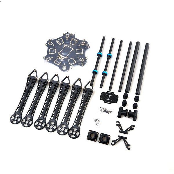 ★HMF S550 F550 Hexacopter Frame Kit Soldered Center Plate with Gopro Gimbal FPV Combo