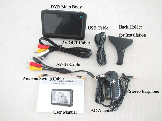 TE968H 5 Inch FPV 5.8G 8 Channels Vrx Wireless Mini DVR LCD Monitor-5.8G D US Plug